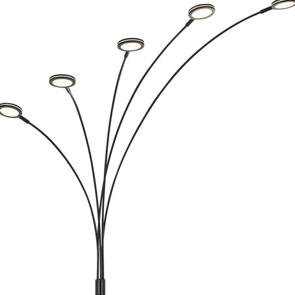 72" Bronze Five Light LED Arc Floor Lamp — view 3