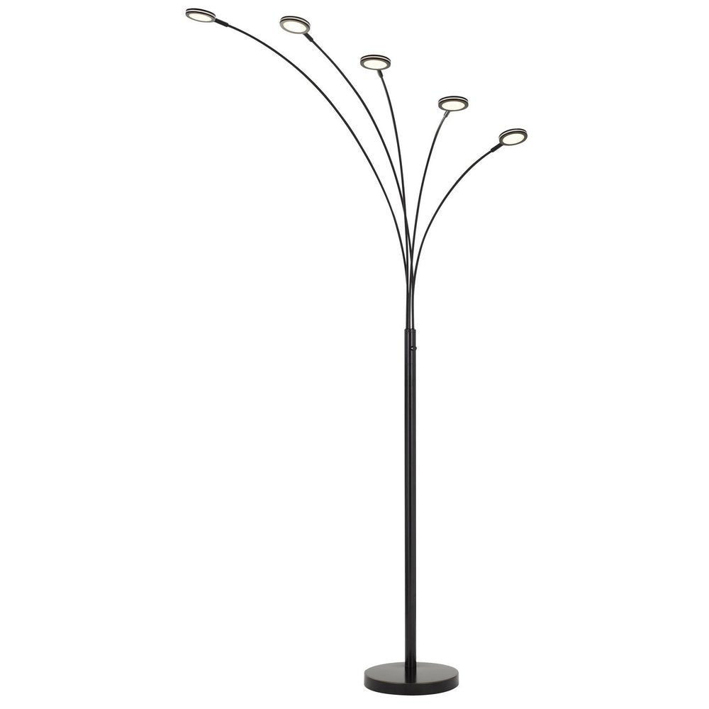 72" Bronze Five Light LED Arc Floor Lamp — view 4