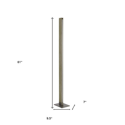 61" Brown Led Traditional Shaped Floor Lamp HomeRoots