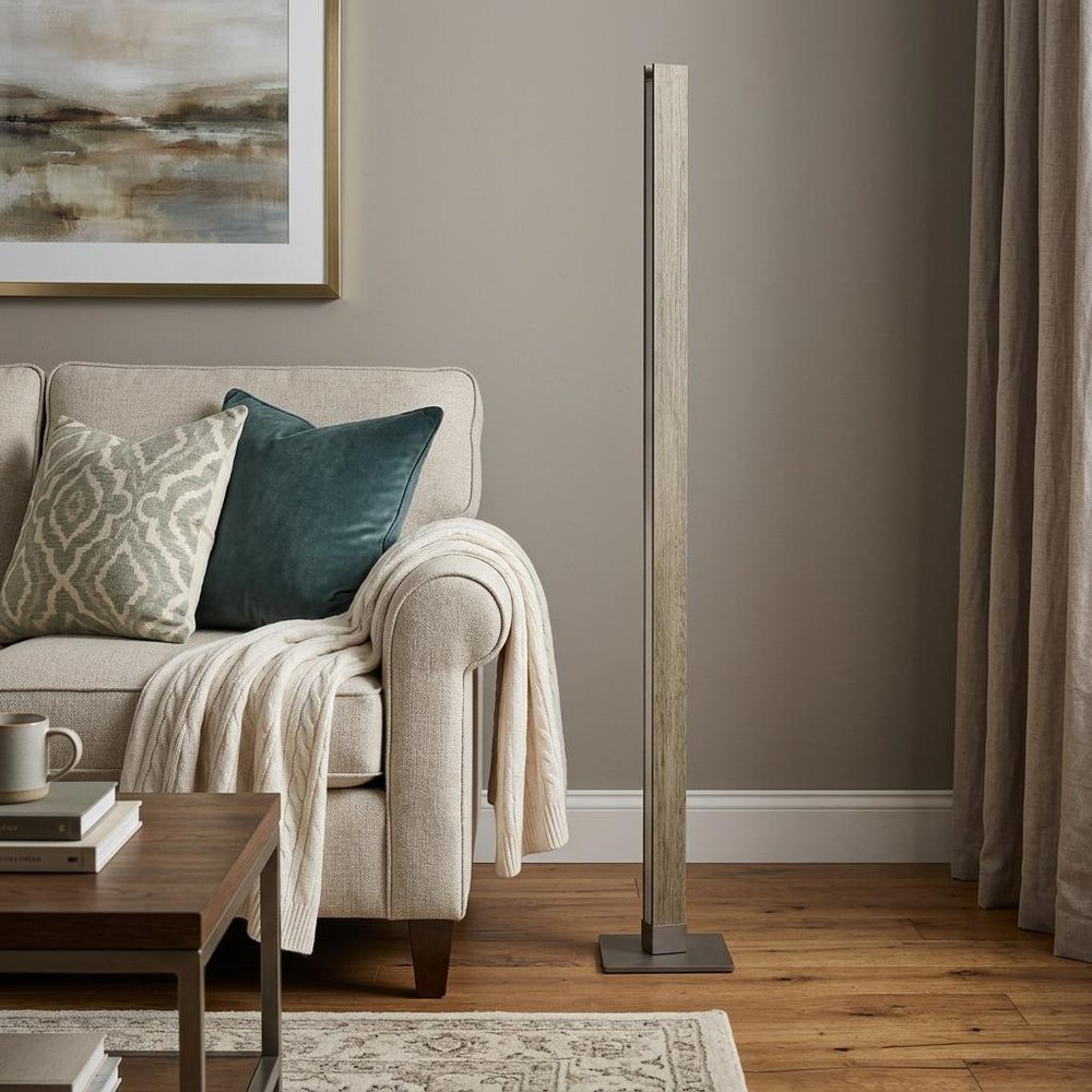 61" Brown Led Traditional Shaped Floor Lamp HomeRoots