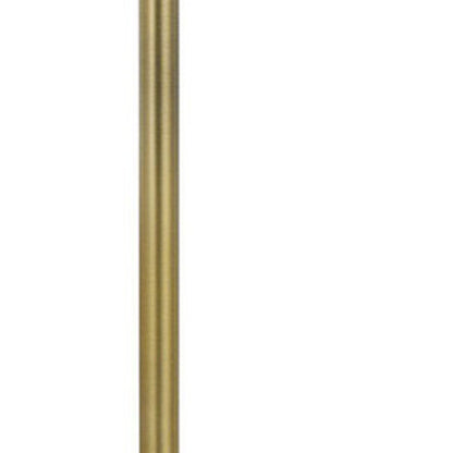 62" Brass Tray Table Floor Lamp With White Square Shade HomeRoots