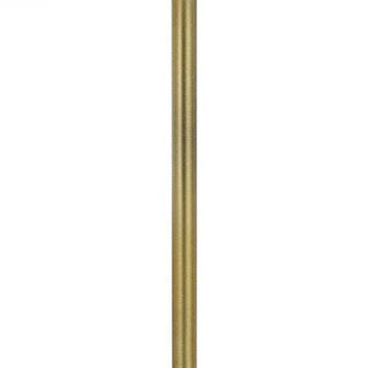 62" Brass Tray Table Floor Lamp With White Square Shade HomeRoots