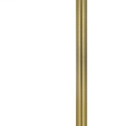 62" Nickel Tray Table Floor Lamp With White Drum Shade HomeRoots