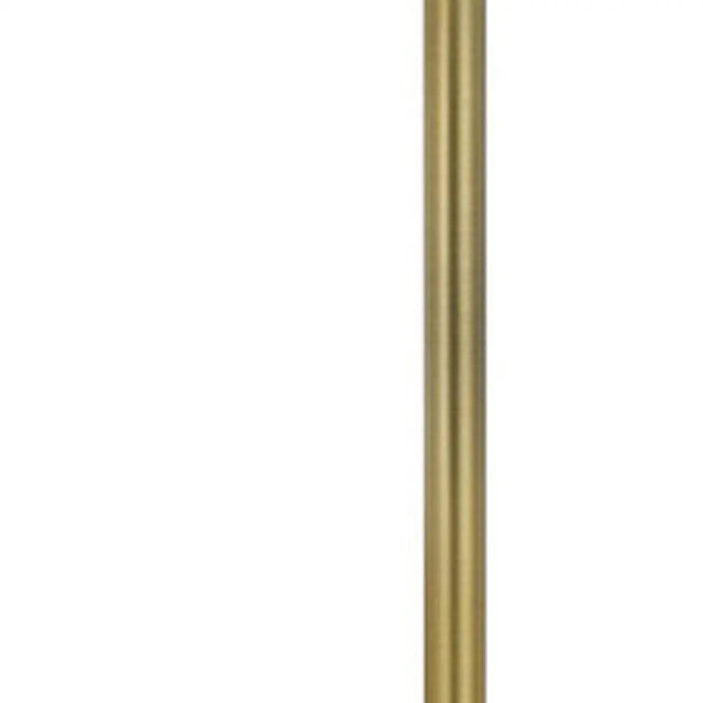 62" Nickel Tray Table Floor Lamp With White Drum Shade HomeRoots