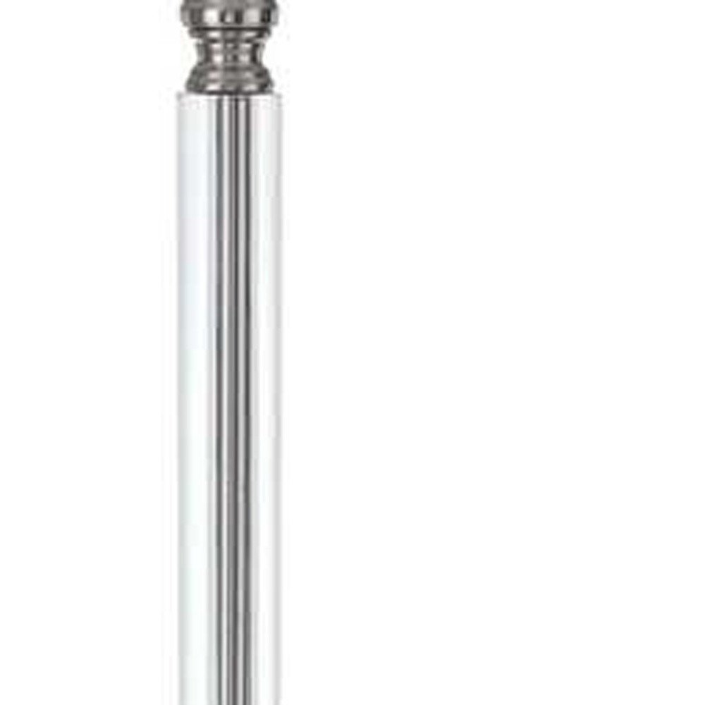 60" Nickel Traditional Shaped Floor Lamp With White Square Shade — view 2