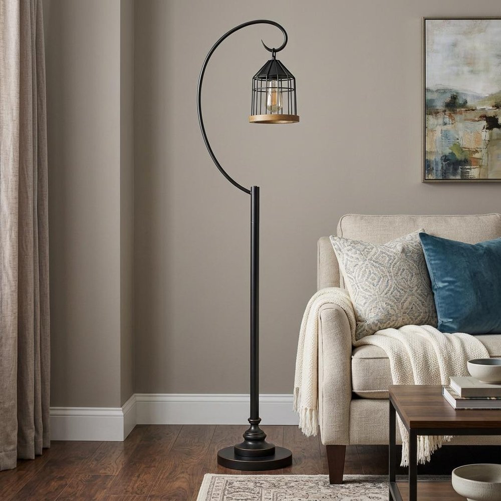 63" Bronze Traditional Shaped Floor Lamp HomeRoots
