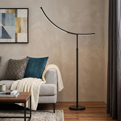 74" Bronze Adjustable Led Traditional Shaped Floor Lamp HomeRoots