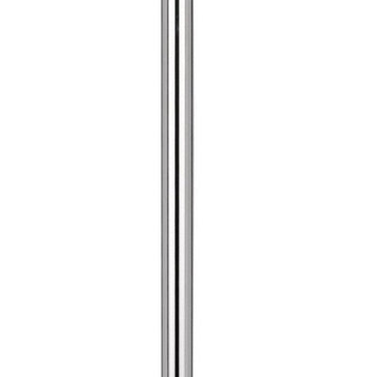 61" Chrome Tray Table Floor Lamp With White Square Shade HomeRoots