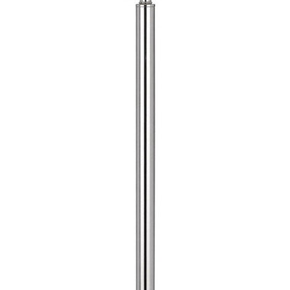 61" Chrome Tray Table Floor Lamp With White Square Shade HomeRoots