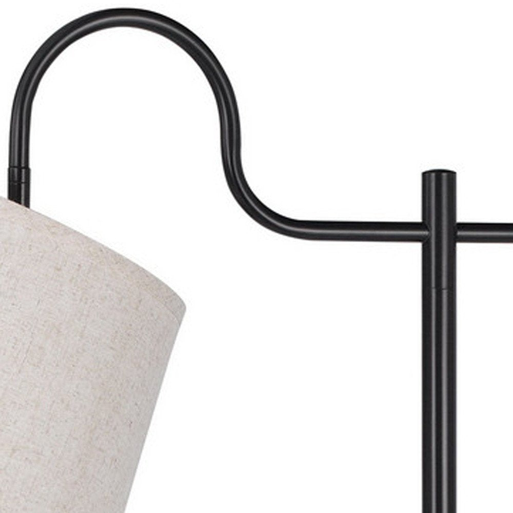 63" Bronze Adjustable Traditional Shaped Floor Lamp With Gray Square Shade HomeRoots
