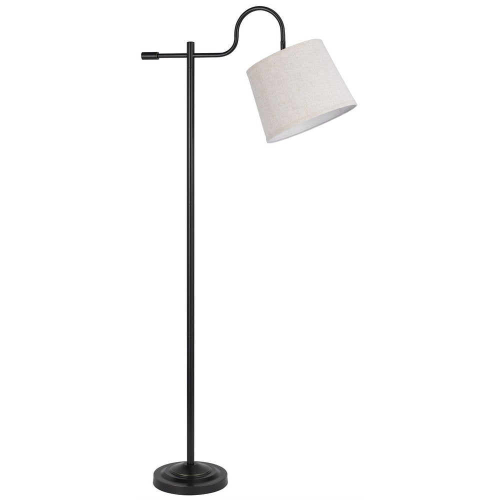 63" Bronze Adjustable Traditional Shaped Floor Lamp With Gray Square Shade HomeRoots