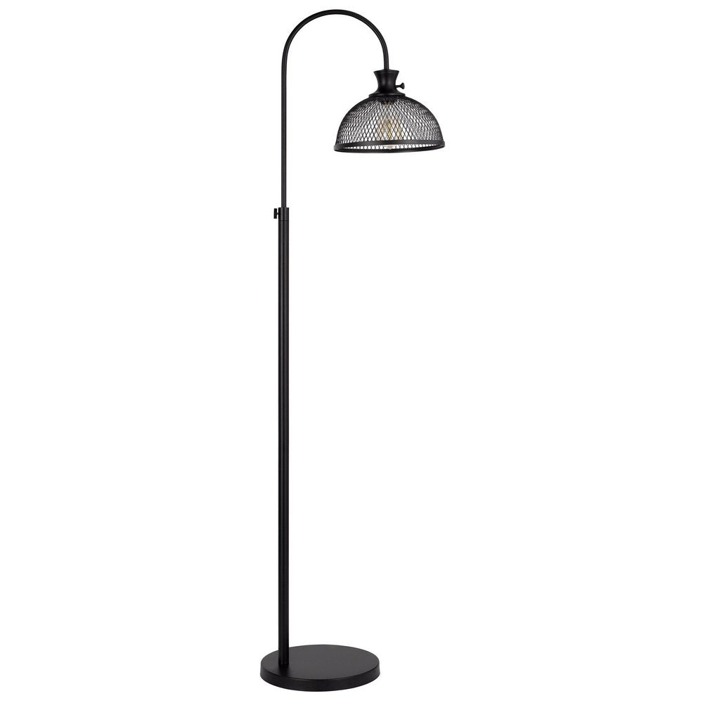 61" Black Adjustable Traditional Shaped Floor Lamp With Bronze Dome Shade HomeRoots
