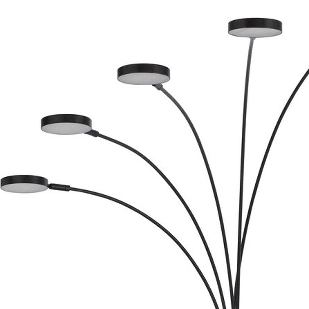 82" Bronze Five Light Led Arc Floor Lamp HomeRoots