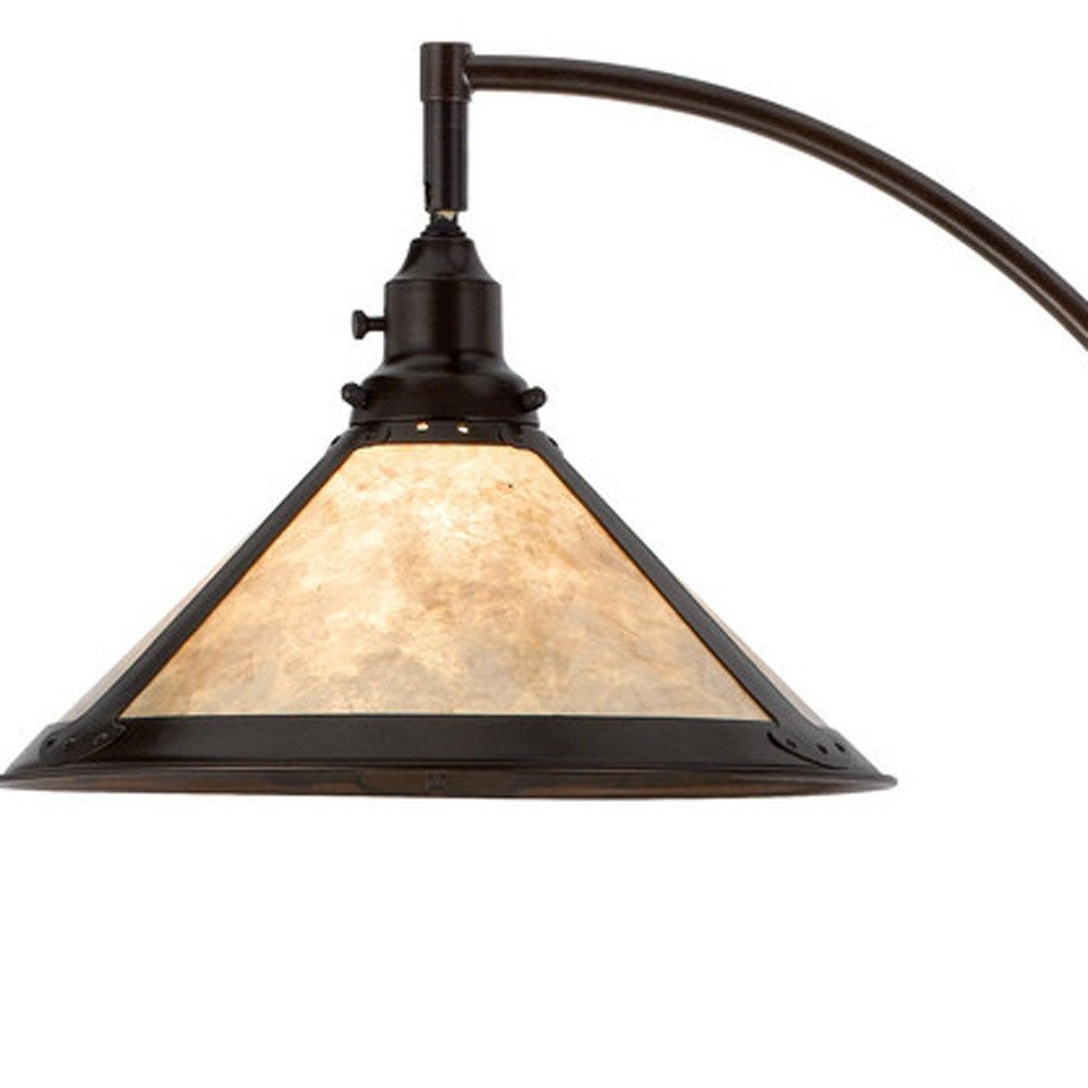 65" Bronze Traditional Shaped Floor Lamp With White Empire Shade — view 3