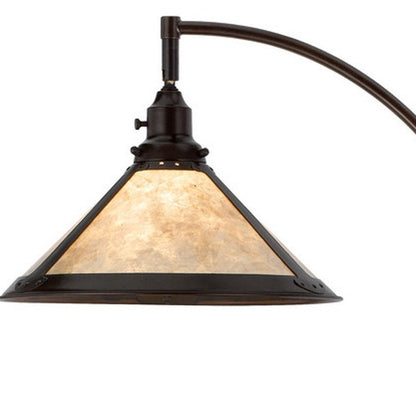 65" Bronze Traditional Shaped Floor Lamp With White Empire Shade HomeRoots