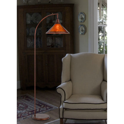 65" Rusted Traditional Shaped Floor Lamp With Rust Empire Shade