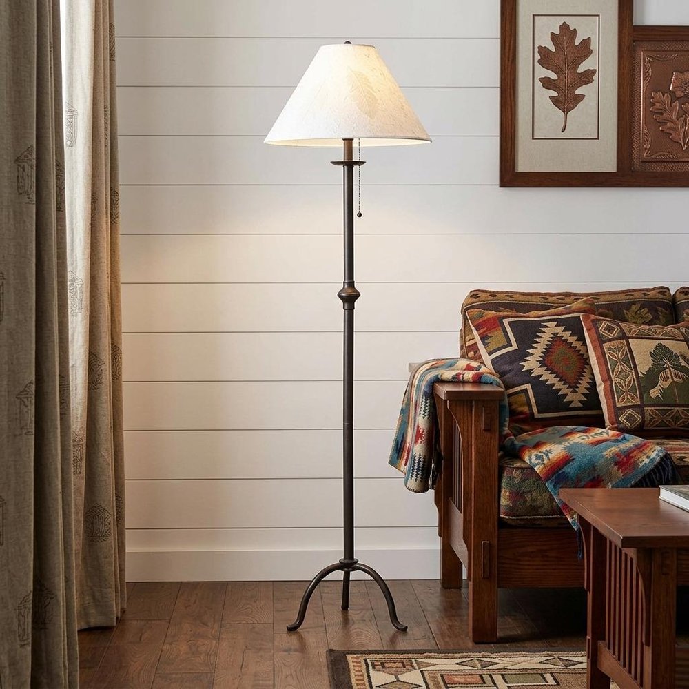 57" Black Traditional Shaped Floor Lamp With White Empire Shade HomeRoots