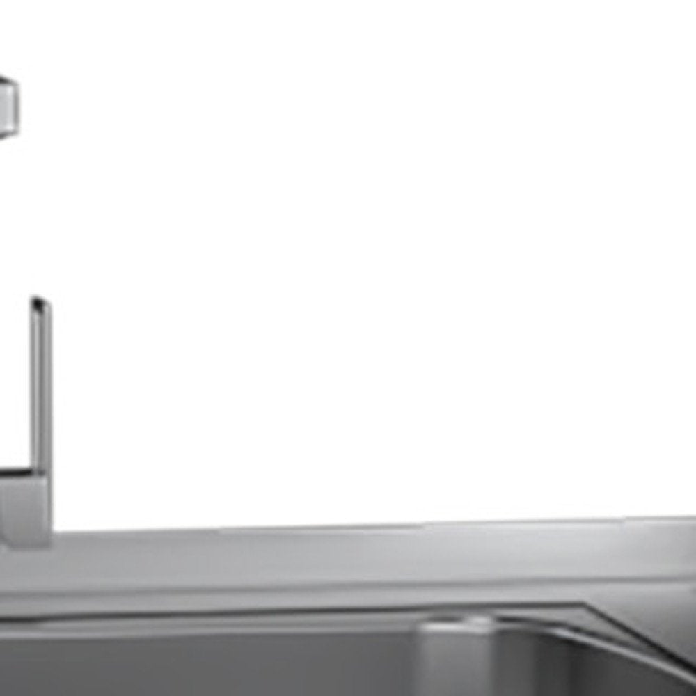 24" X 39" White Stainless Steel and Wood Utility Cabinet With Sink HomeRoots