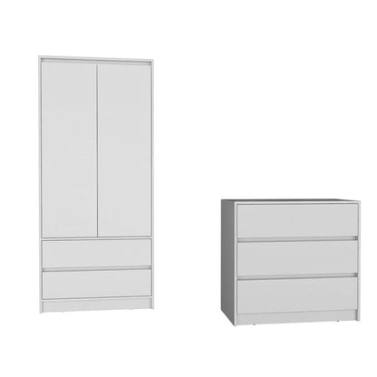 Two Piece White Bedroom Set HomeRoots