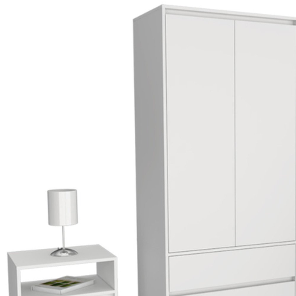 Three Piece White Bedroom Set — view 4