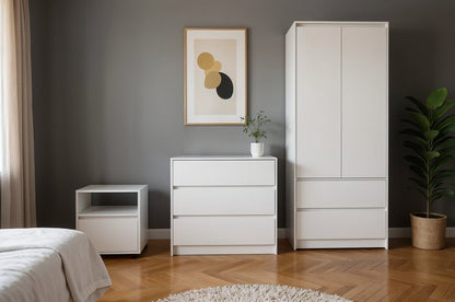 Three Piece White Bedroom Set