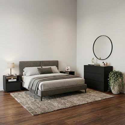 Three Piece Black Bedroom Set HomeRoots