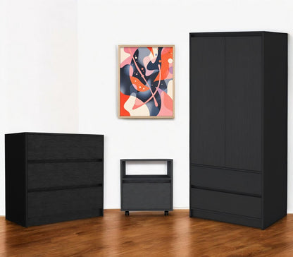 Three Piece Black Bedroom Set HomeRoots