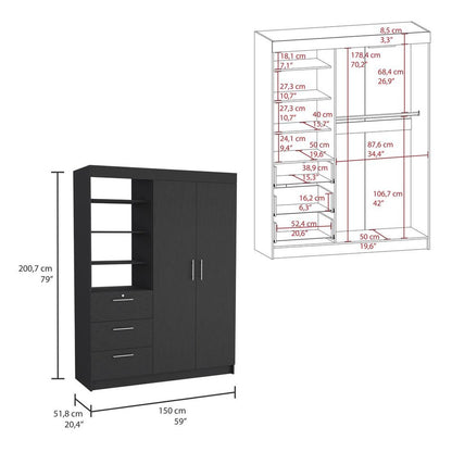Two Piece Black Bedroom Set HomeRoots