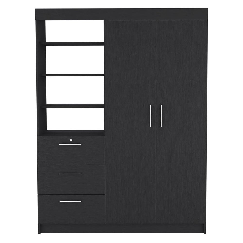 Two Piece Black Bedroom Set — view 1