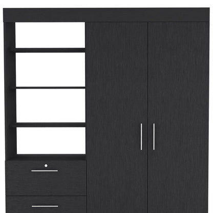 Two Piece Black Bedroom Set HomeRoots