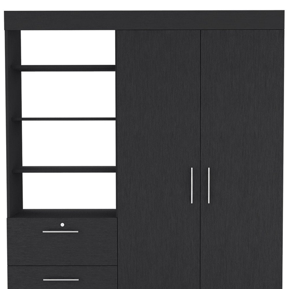 Two Piece Black Bedroom Set HomeRoots