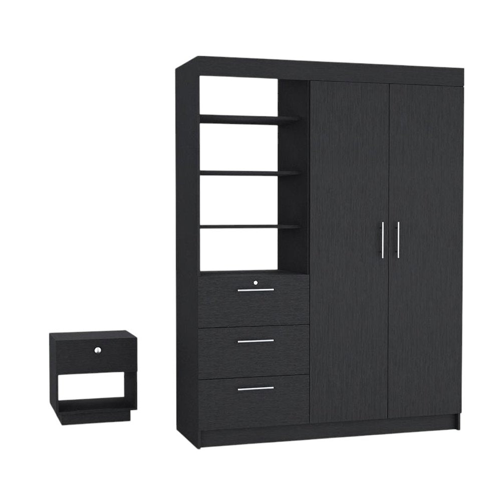 Two Piece Black Bedroom Set — view 4
