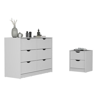 Two Piece White Bedroom Set