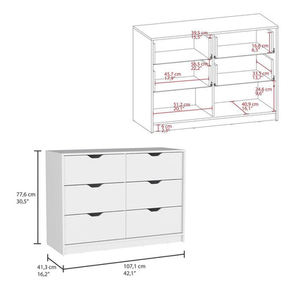 Two Piece White Bedroom Set