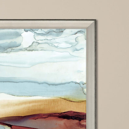 New Sky Square Silver Framed Print Wall Art