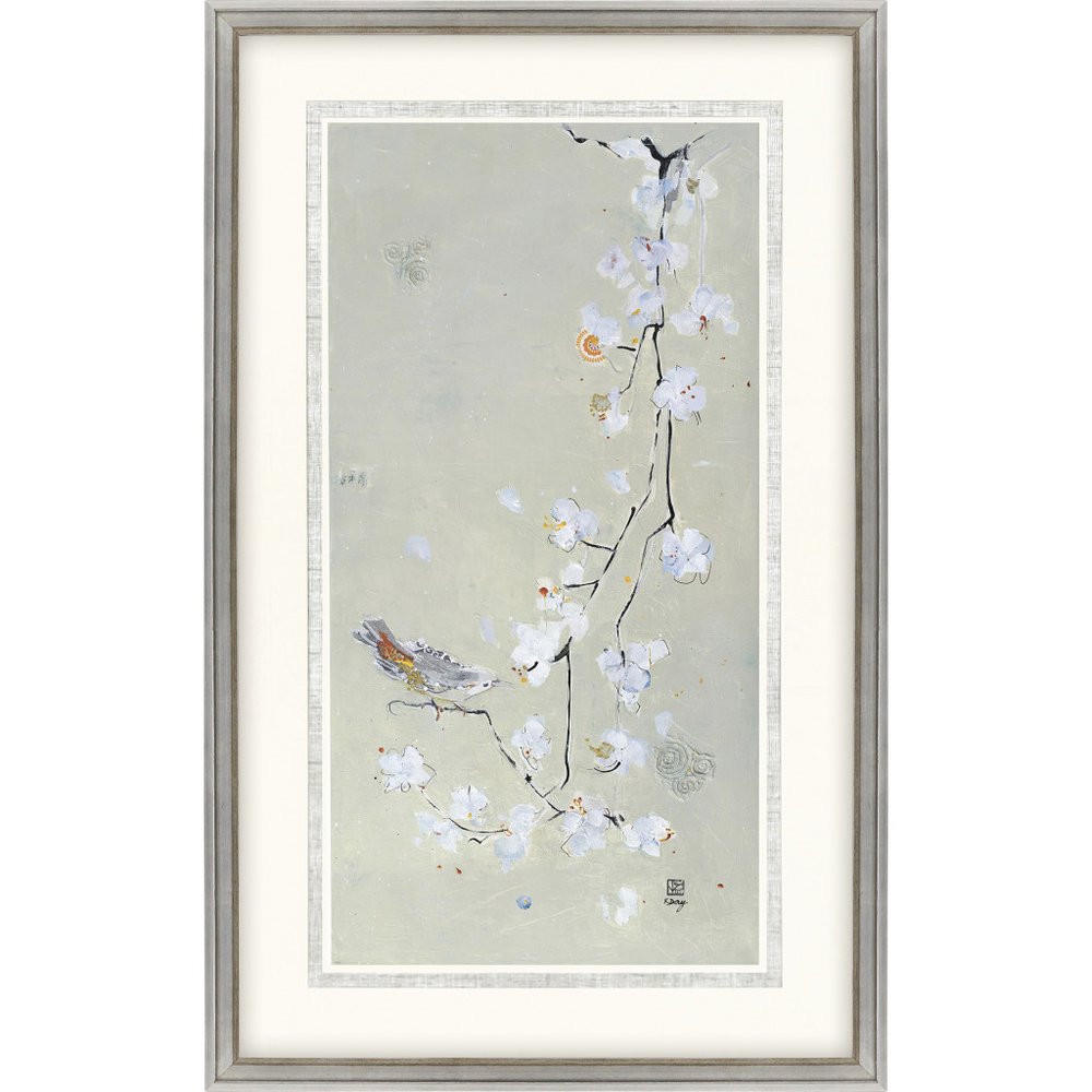 Bird Family I Silver Framed Print Wall Art — view 1