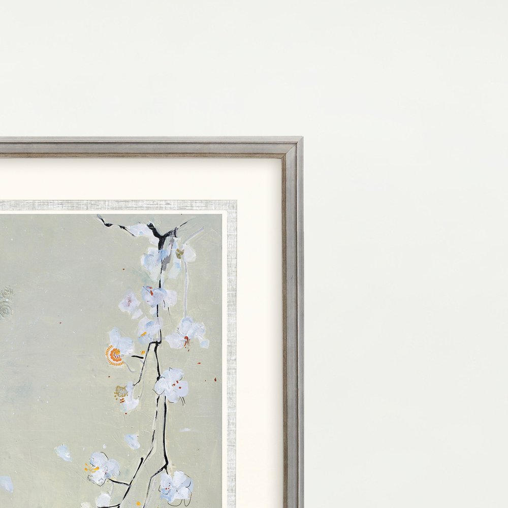 Bird Family I Silver Framed Print Wall Art
