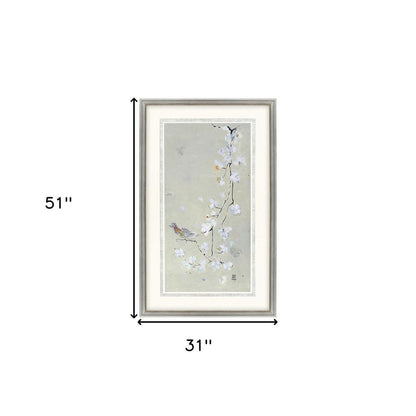 Bird Family I Silver Framed Print Wall Art