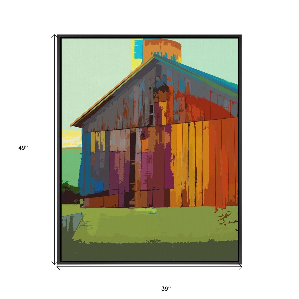 Country Barn Black Floater Frame Print Wall Art — view 4