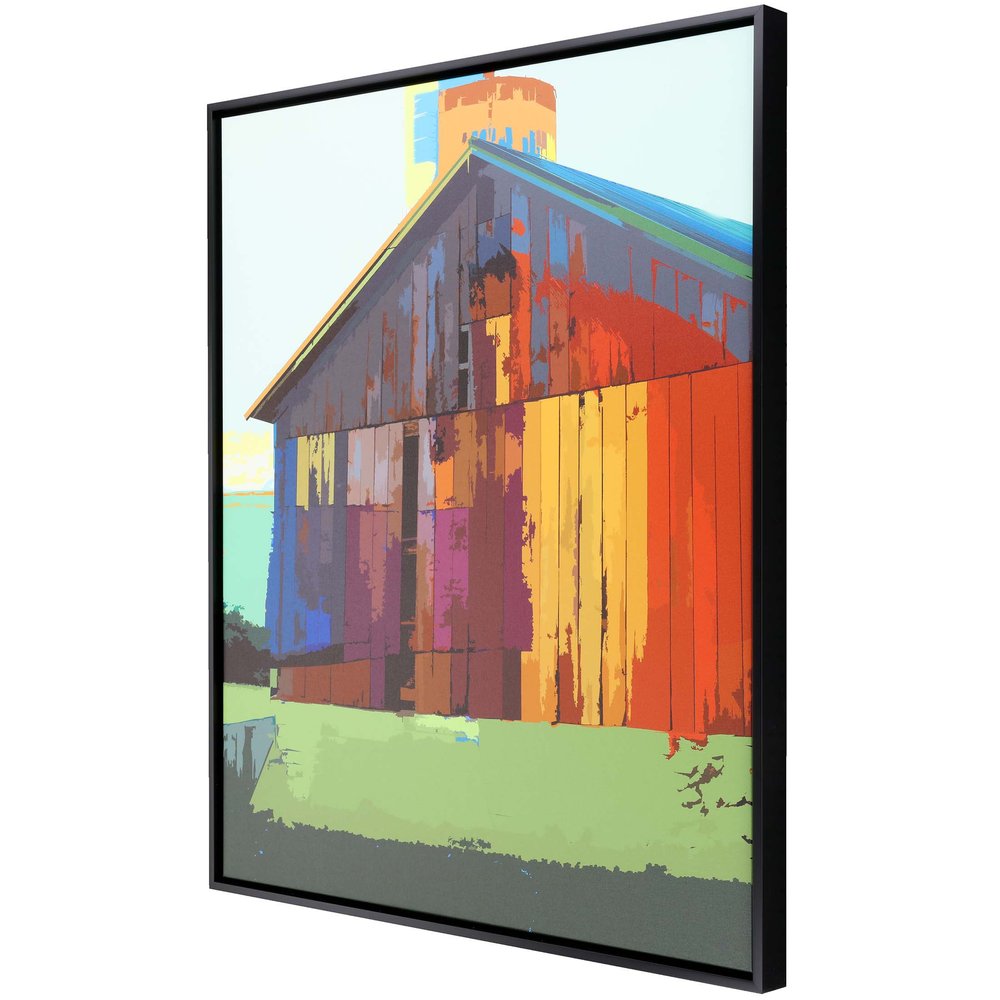 Country Barn Black Floater Frame Print Wall Art — view 2