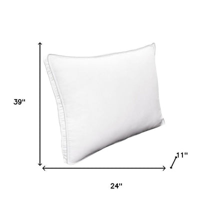 Set of Two Microfiber Down Alternative Medium Hypoallergenic King Size Bed Pillows HomeRoots