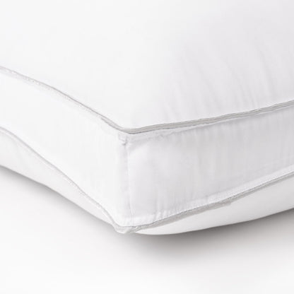 Set of Two Microfiber Down Alternative Medium Hypoallergenic Queen Size Bed Pillows