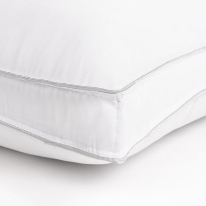 Set of Two Microfiber Down Alternative Medium Hypoallergenic Queen Size Bed Pillows