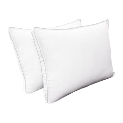 Set of Two Microfiber Down Alternative Medium Hypoallergenic Queen Size Bed Pillows HomeRoots