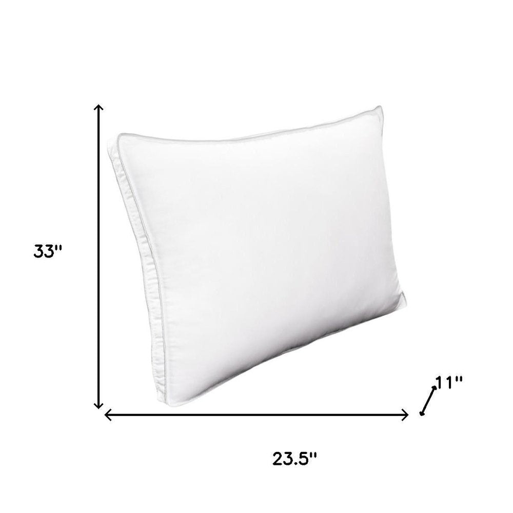Set of Two Microfiber Down Alternative Medium Hypoallergenic Queen Size Bed Pillows HomeRoots