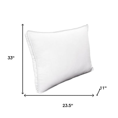Set of Two Microfiber Down Alternative Medium Hypoallergenic Queen Size Bed Pillows HomeRoots