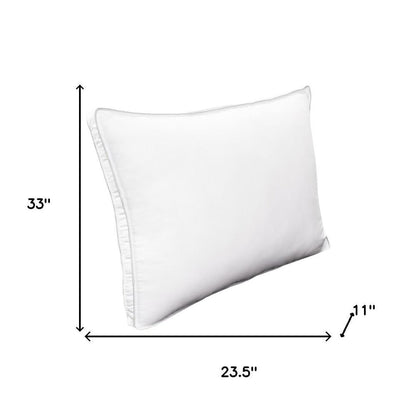 Set of Two Microfiber Down Alternative Medium Hypoallergenic Queen Size Bed Pillows