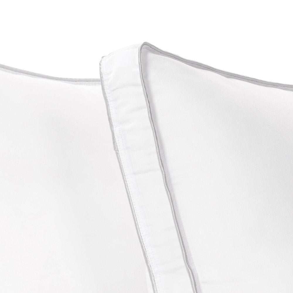 Set of Two Microfiber Down Alternative Medium Hypoallergenic Standard Size Bed Pillows HomeRoots