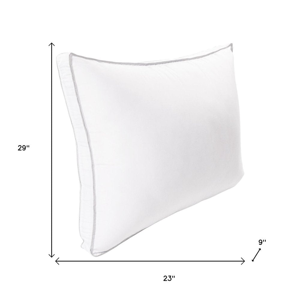 Set of Two Microfiber Down Alternative Medium Hypoallergenic Standard Size Bed Pillows HomeRoots