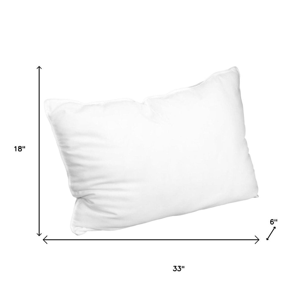 Set of Two Microfiber Down Alternative Medium Hypoallergenic King Size Bed Pillows HomeRoots